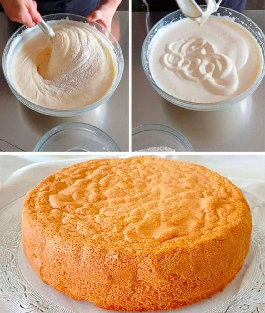 Gâteau éponge aux trois ingrédients